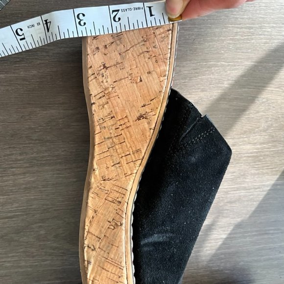 NWT Sam Edelman Black Suede Wedges - Picture 6 of 7